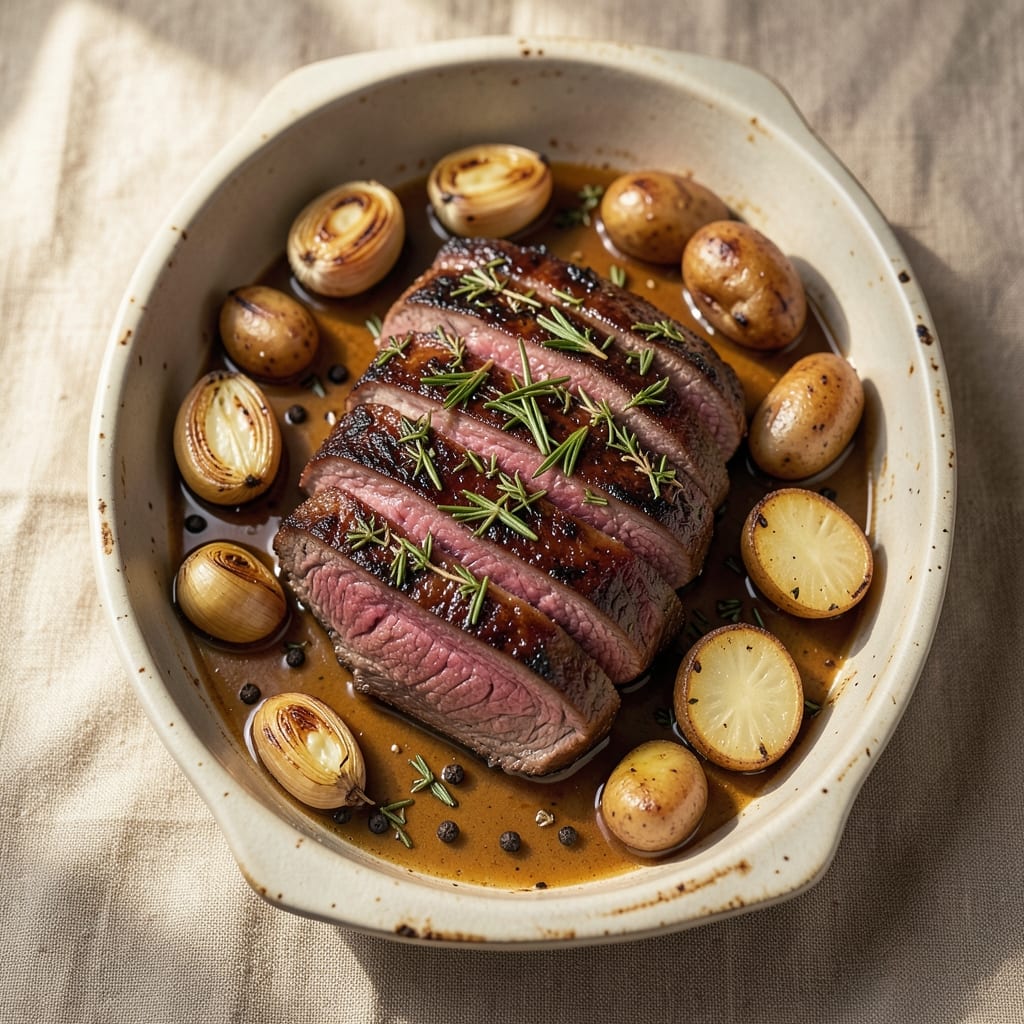 Baked Beef Tenderloin Steak Recipe: Herb-Crusted, Rose-Garden Rare
