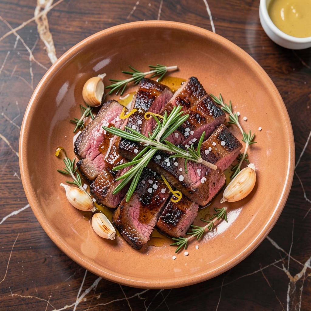 Angus Beef Strips Recipe: Pan-Seared with Caramelized Garlic Crust