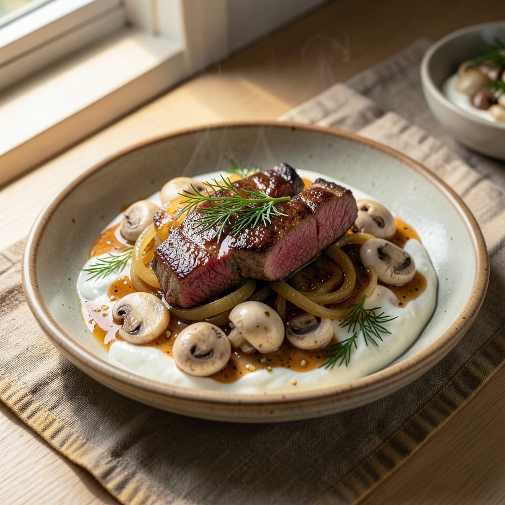 Basic Beef Stroganoff Recipe Sour Cream: Velvety Mushroom Sauce Over Tender Ribbons