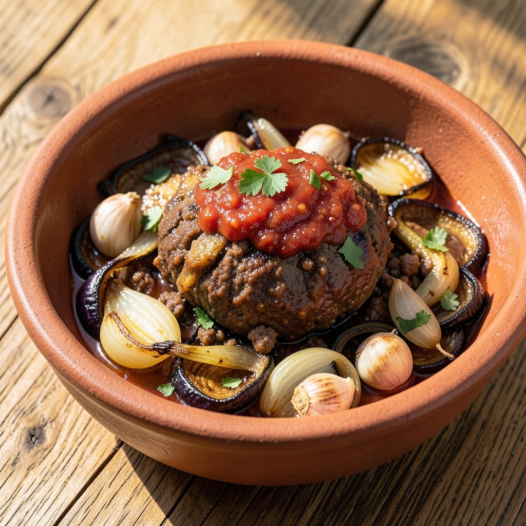 Aubergine and Minced Beef Recipe: Spiced Eggplant Stew with Tender Meat