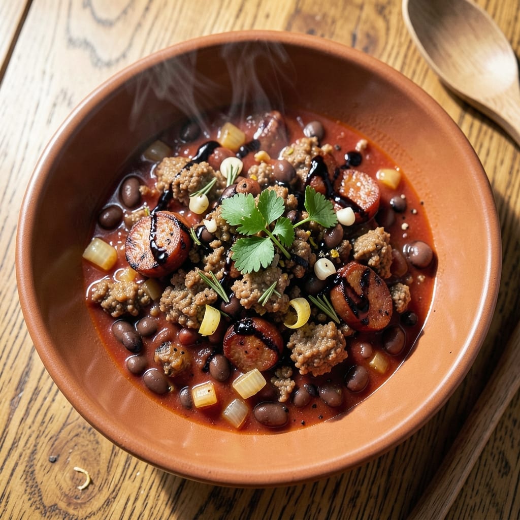 Baked Bean Recipe with Ground Beef and Sausage: Slow-Simmered Smoky Depth in One Pot