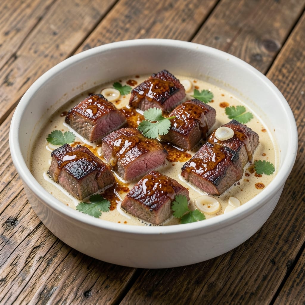 Beef Adobo Sa Gata Recipe: Silky Coconut Milk Velvety Over Braised Beef