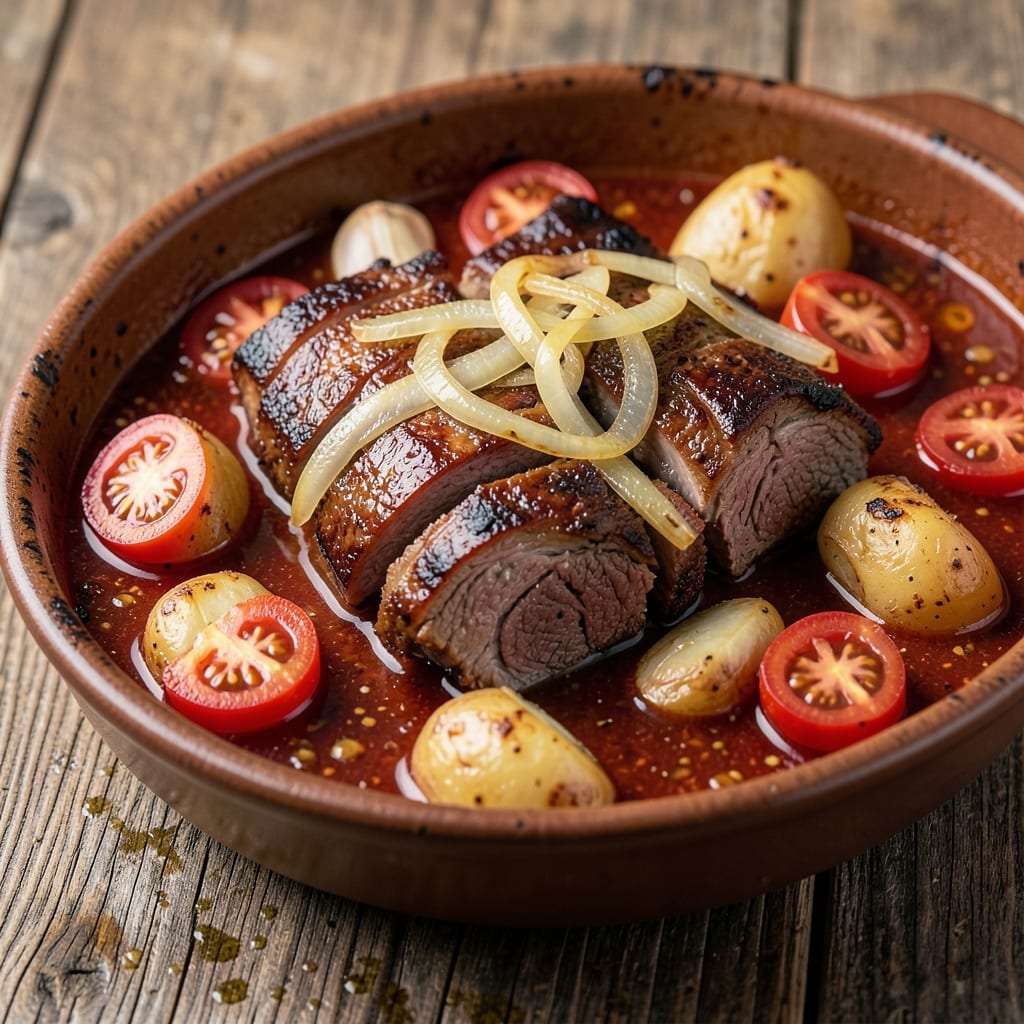 Beef Afritada Pinoy Recipe: Tomato-Sauce Simmered with Crispy Potatoes