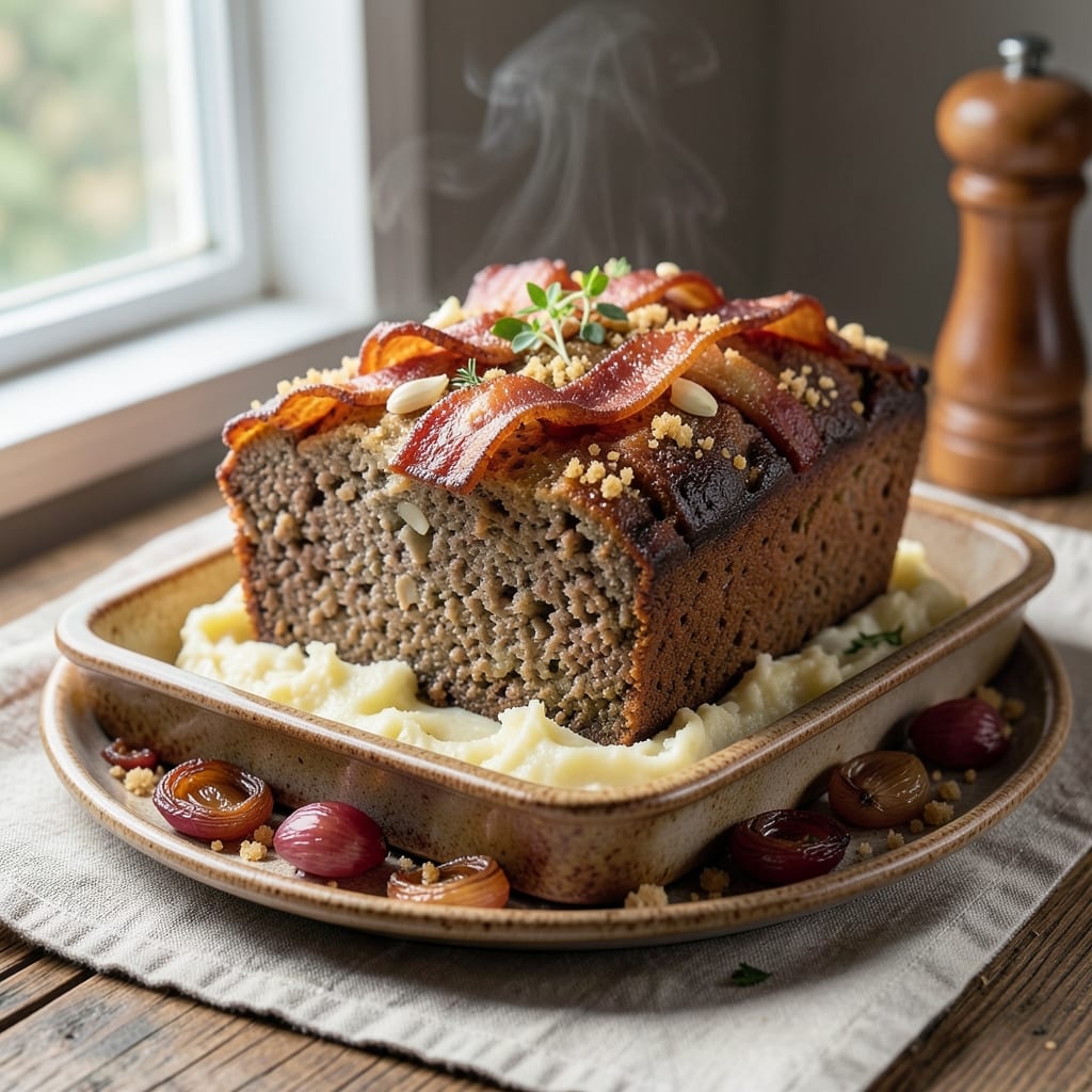 Beef and Bacon Meatloaf Recipe: Smoky Crispy Top With Juicy Core
