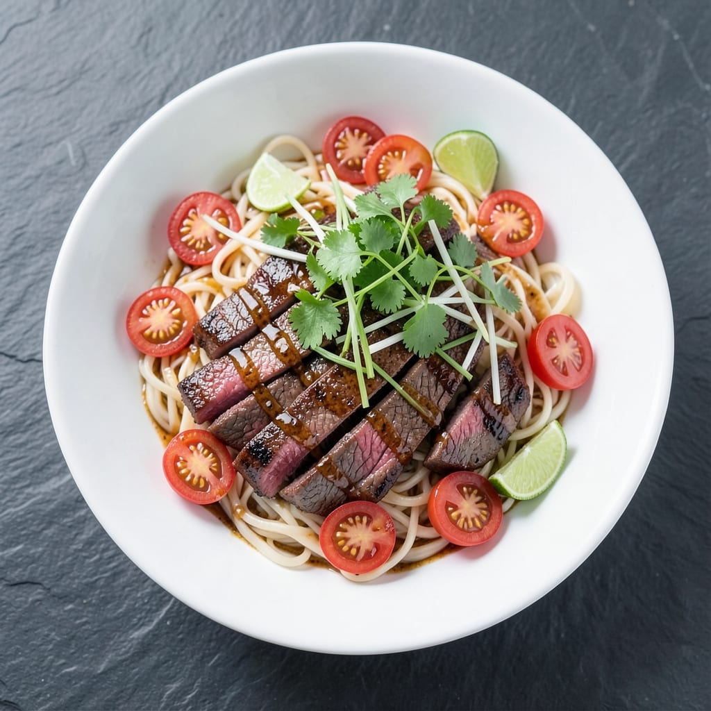 Asian Beef Salad Recipe: Crispy Rice Noodles and Tangy Lime Dressing