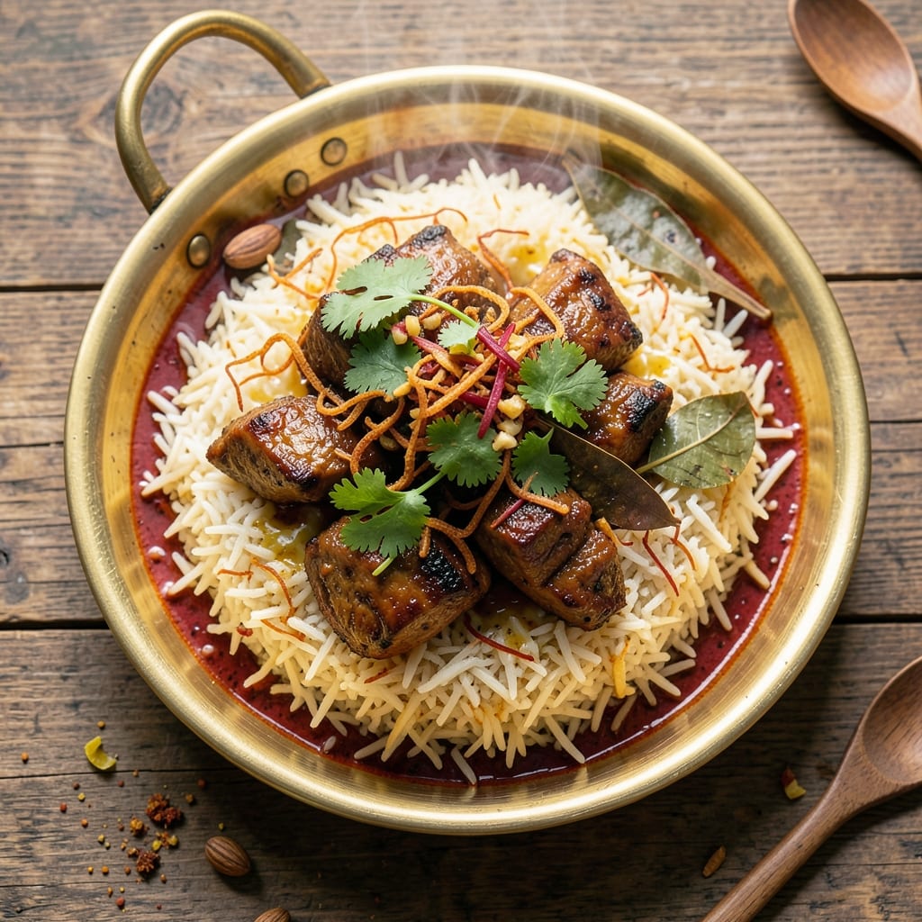 Bangla Beef Biryani Recipe: Layered Fragrance and Saffron-Infused Rice