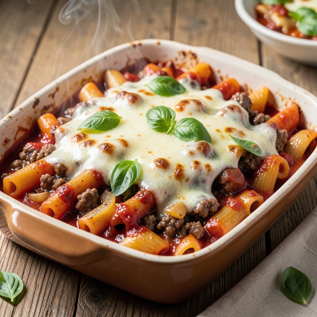 Baked Ziti Recipe with Ground Beef and Sausage: Meat-Loaded Comfort in One Pan