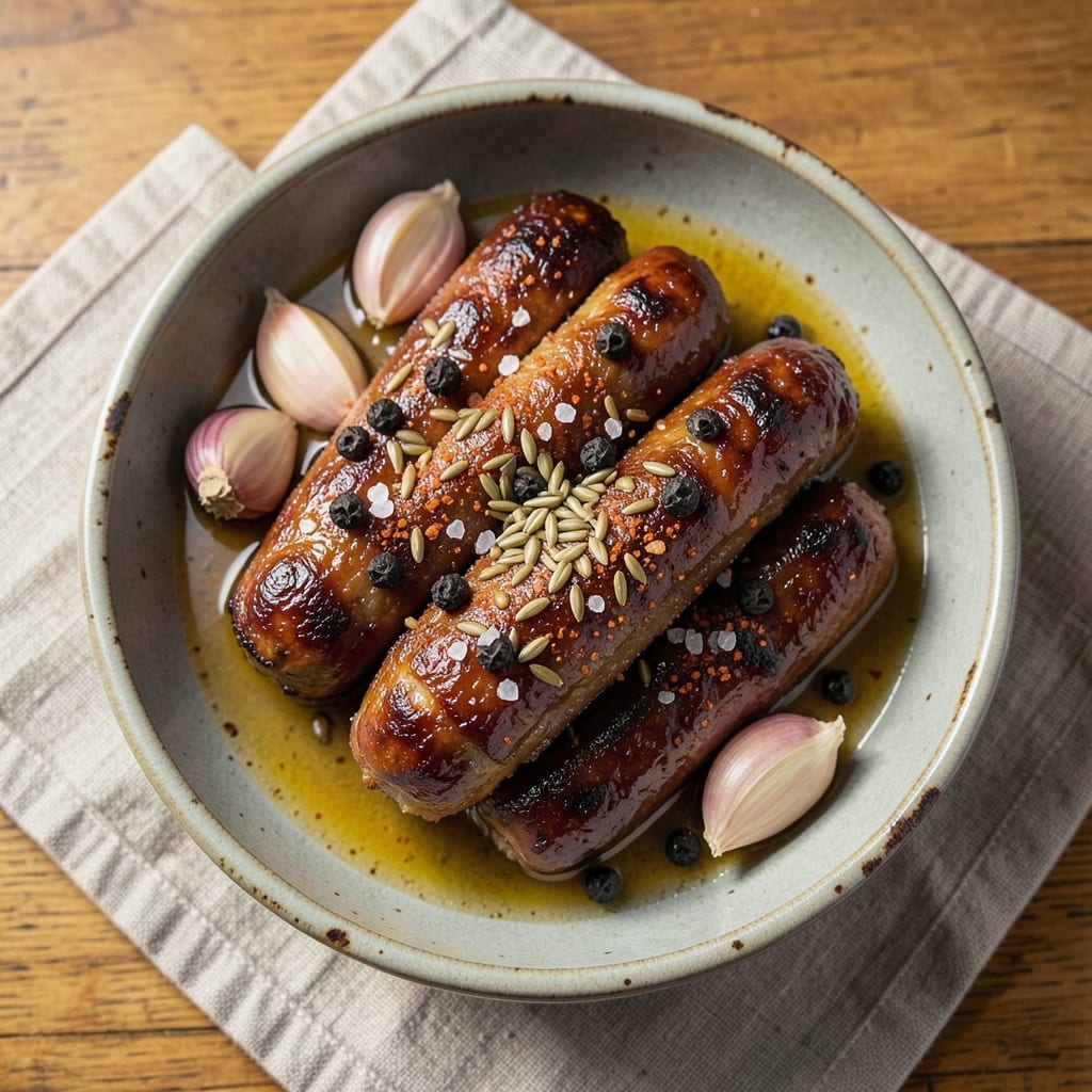 All-Beef Sausage Recipe: Smoky Browned Crust Over Hearty Stew Bites