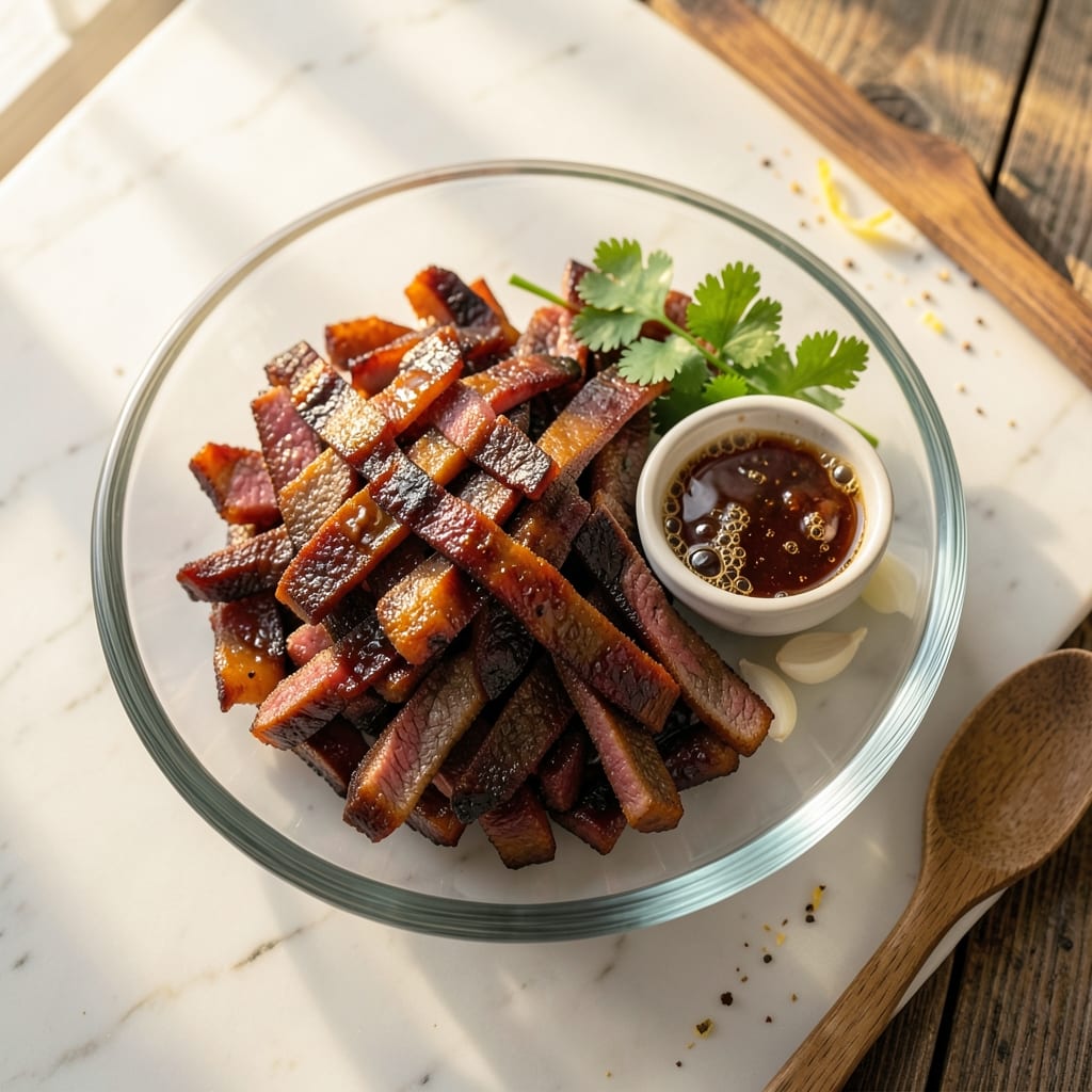 Air Fryer Teriyaki Beef Jerky Recipe: Glossy-Sweet Chews in 30 Minutes