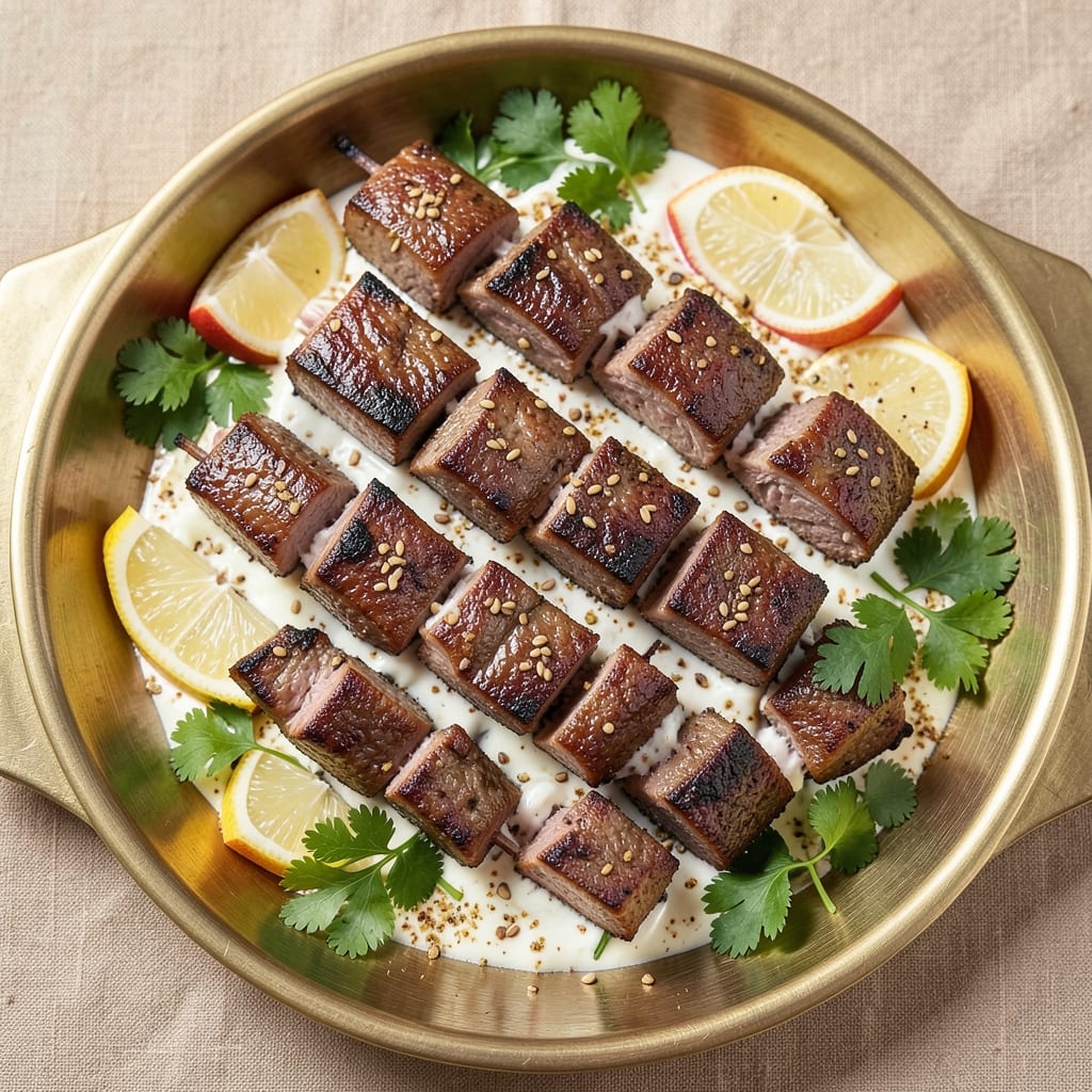 Arabic Beef Kebabs Recipe: Charred Spice and Yogurt-Marinated Tenderness