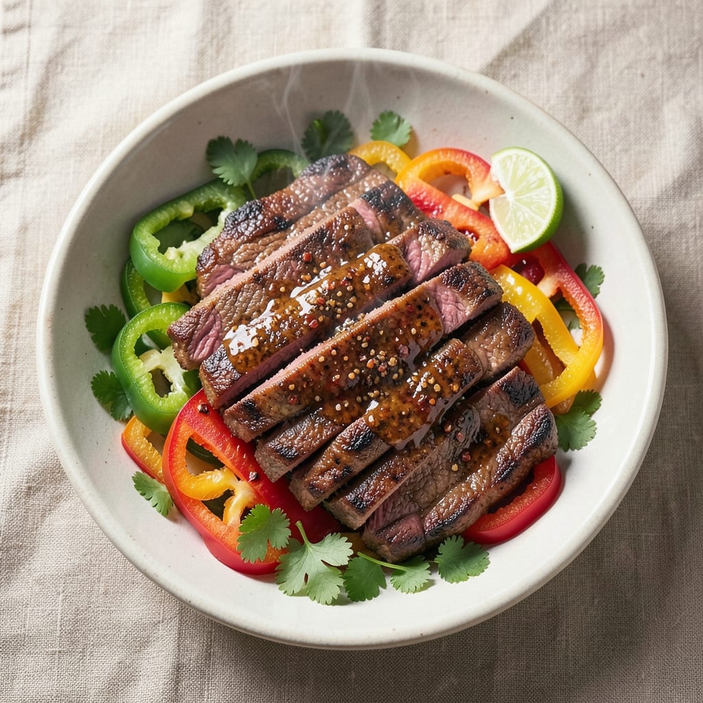 Air Fryer Beef Fajitas Recipe: Smoky Charred Edges and Zesty Lime Zing