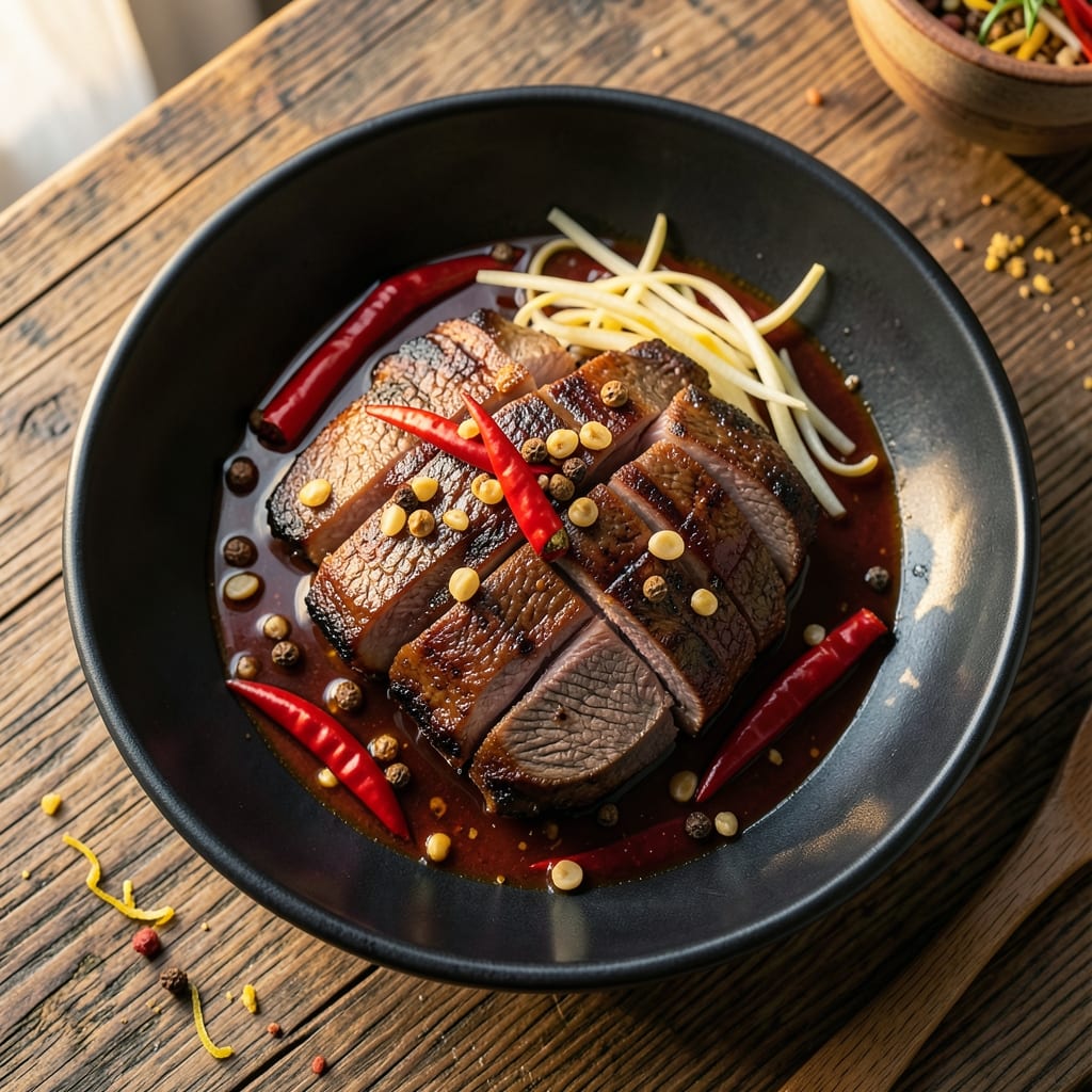 Beef À La Sichuan Recipe: Fiery Garlic Chili Oil Magic in One Pot