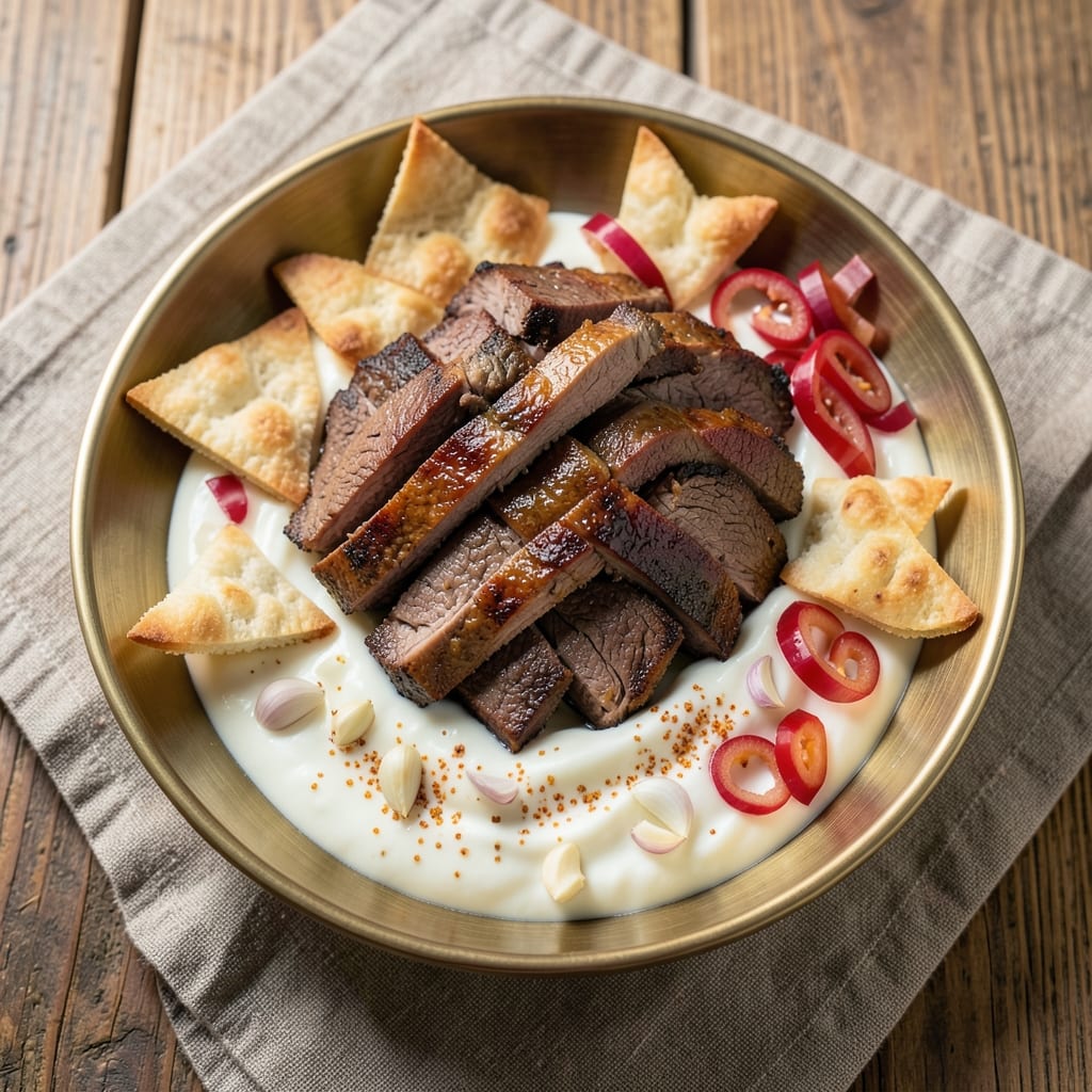 Arabic Beef Shawarma Recipe: Yogurt-Marinated Skewers With Charred Spice Crust