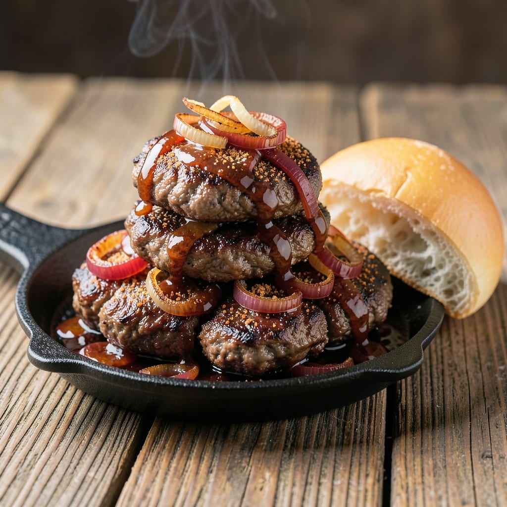 Barbecue Beef Sliders Recipe: Smoky-Grilled Mini Burgers With Caramelized Onion Bites