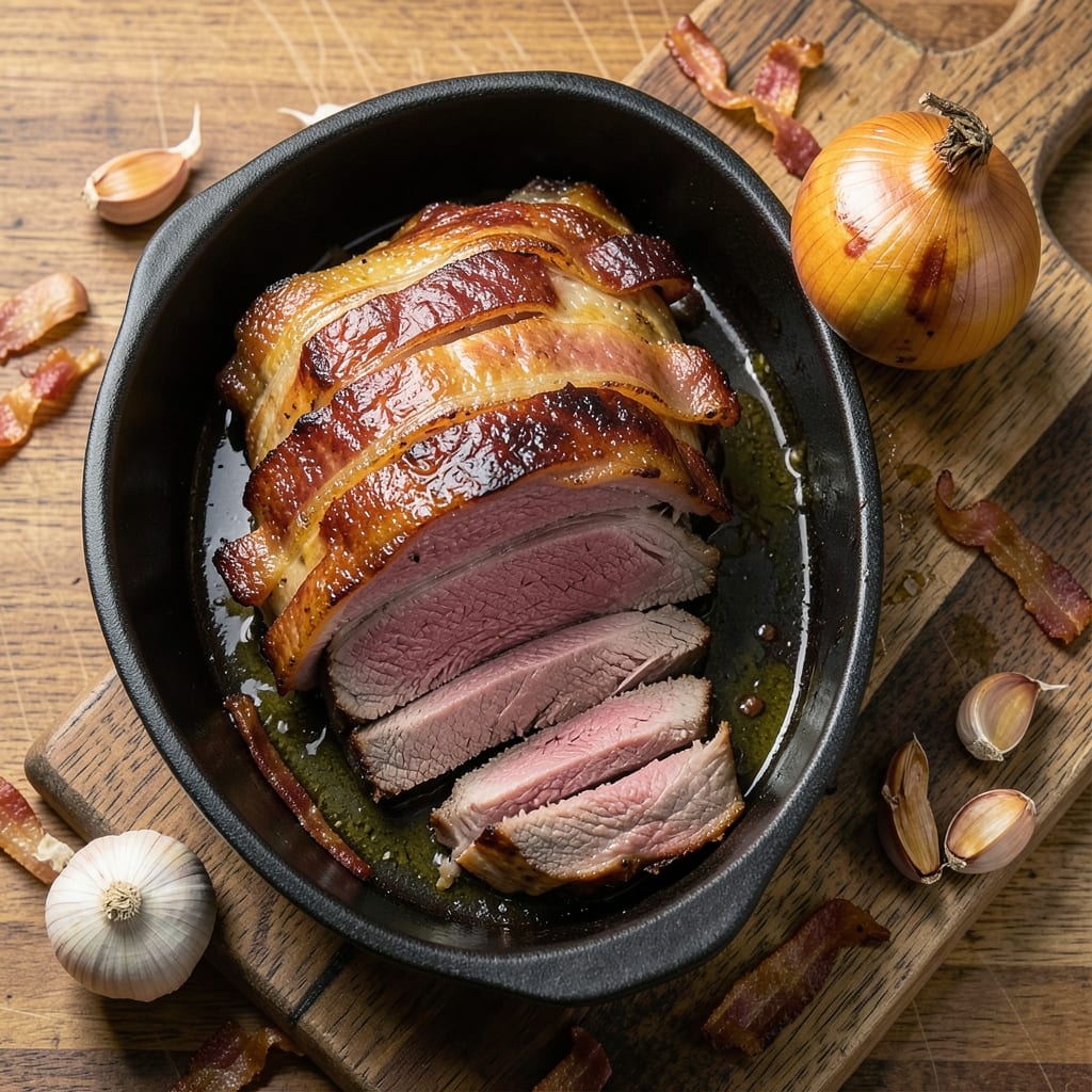 Bacon-Wrapped Roast Beef Recipe: Smoky Crust and Juicy Center Masterpiece