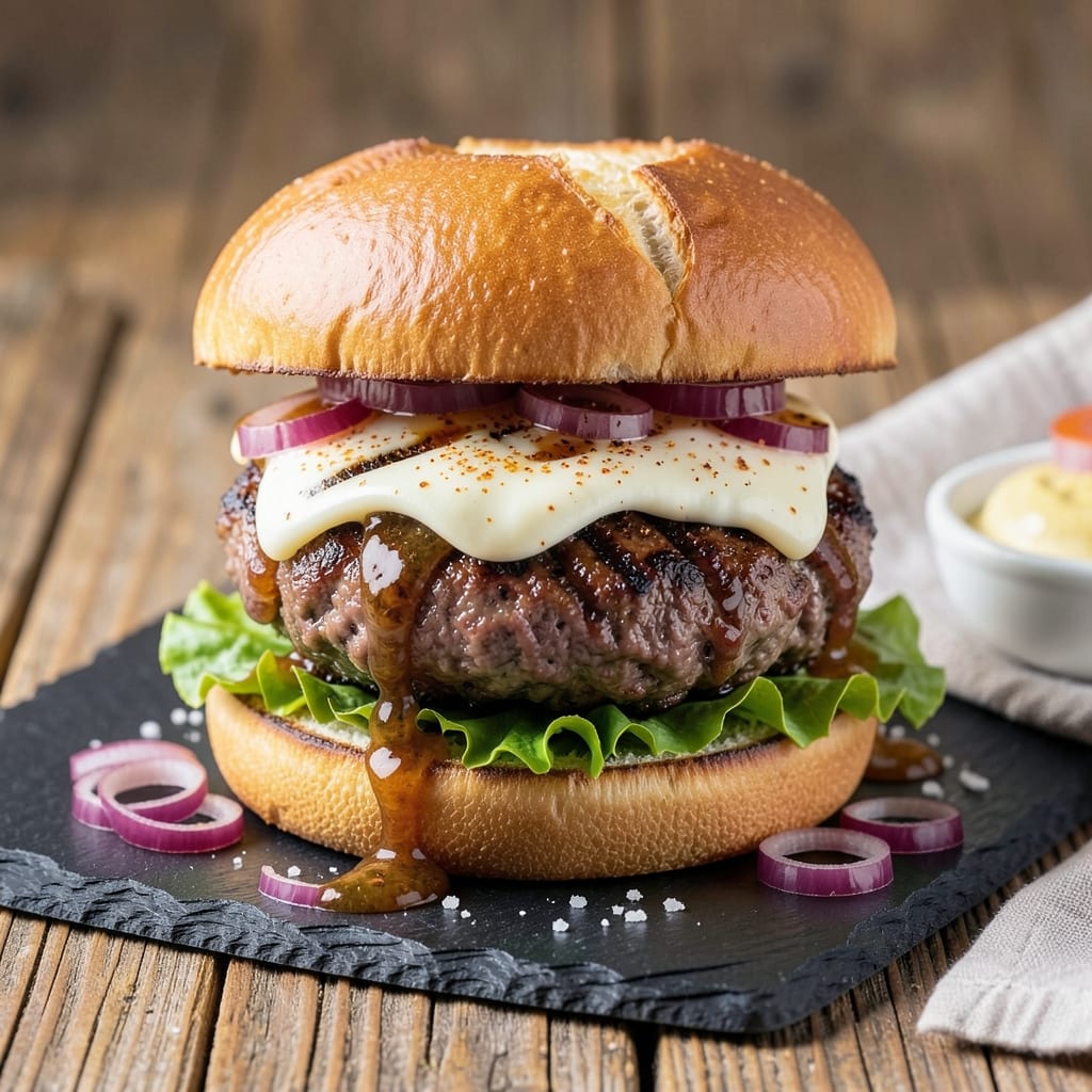 Barbeque Beef Burger Recipe: Smoky Char and Juicy Layers in Every Bite