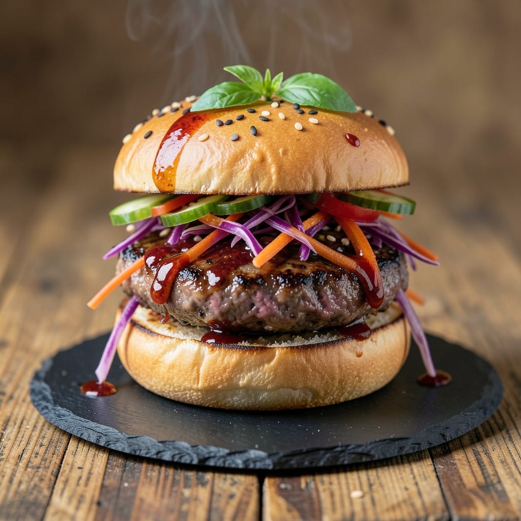 Asian Beef Burgers Recipe: Umami-Packed Bites With Charred Wok Crust