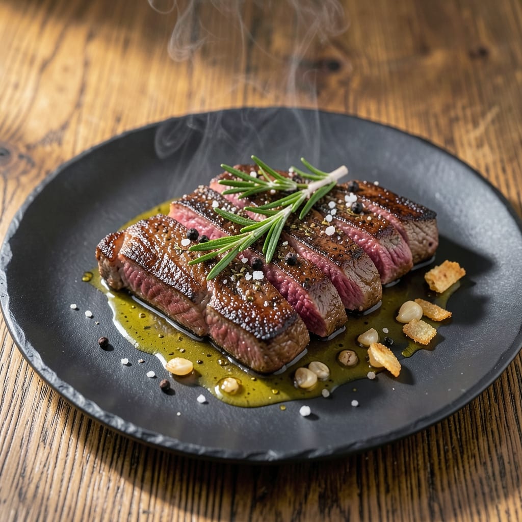 Angus Beef Strip Steak Recipe: Buttery Crust and Pink-Centered Perfection