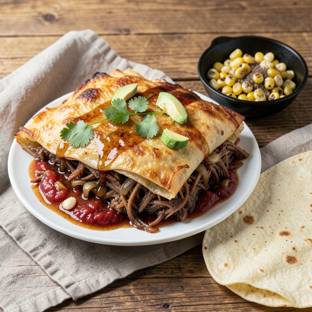 Baked Shredded Beef Chimichanga Recipe: Crispy Crust Meets Melty Cheese Magic