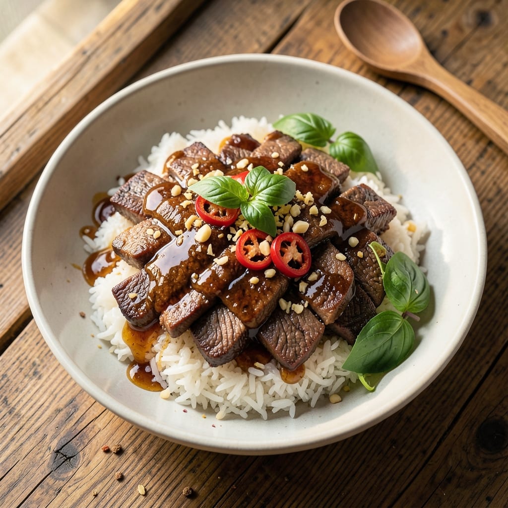 Authentic Vietnamese Shaking Beef Recipe: Silky Noodles and Rare Beef Shaken to Perfection