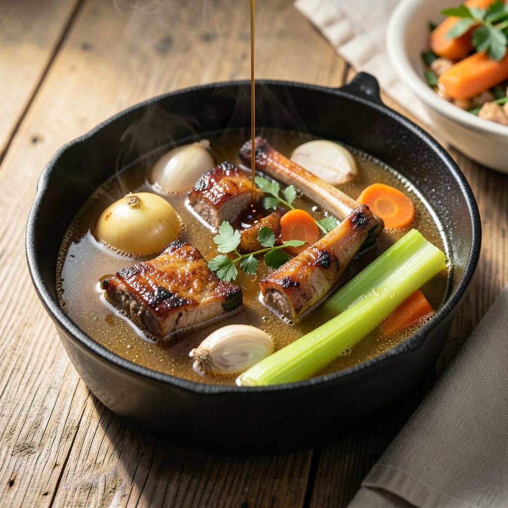 Basic Beef Bone Broth Recipe: Simmered Umami Depth in 24 Hours