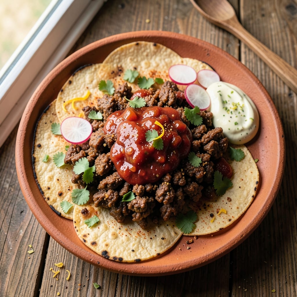 Authentic Mexican Restaurant Ground Beef Tacos Recipe: Charred Spice and Cilantro-Lime Freshness