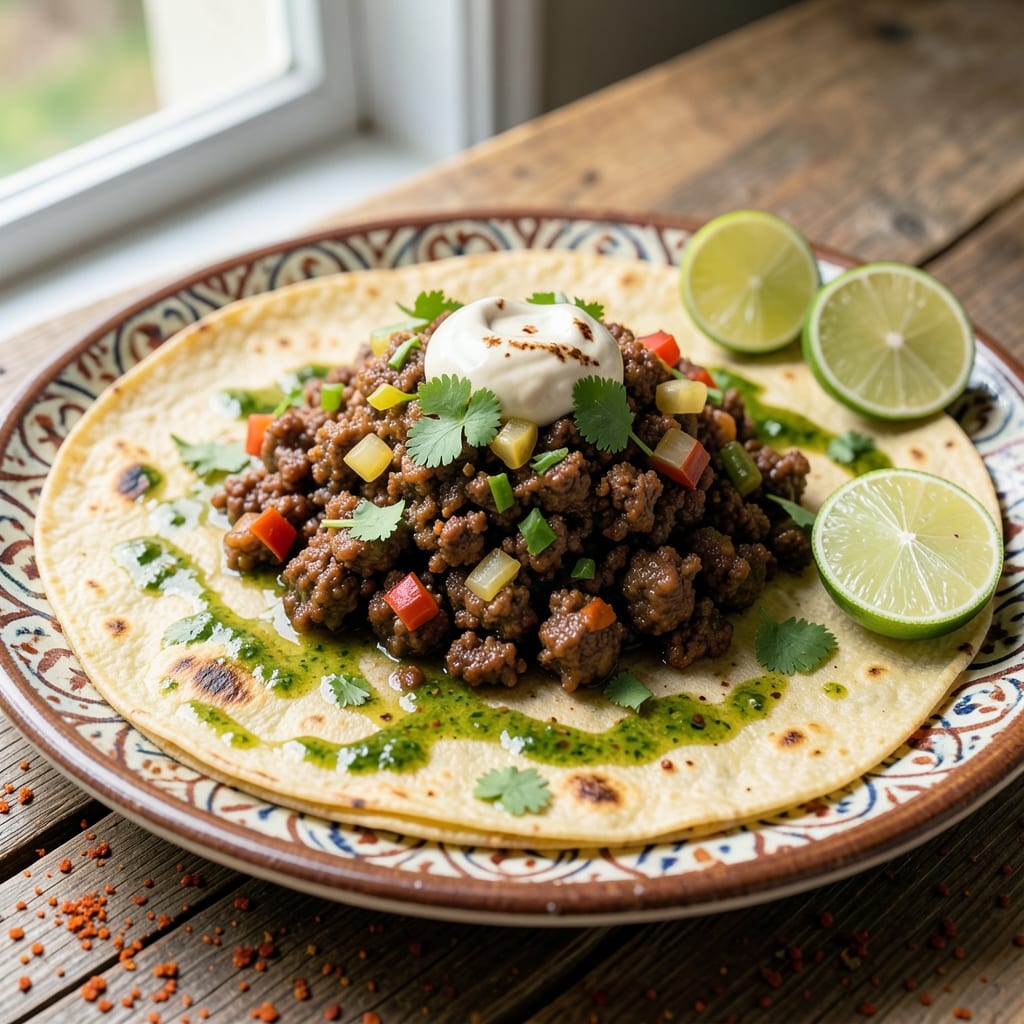 Authentic Ground Beef Street Tacos Recipe: Charred Corn Tortillas With Zesty Lime-Cilantro Slaw